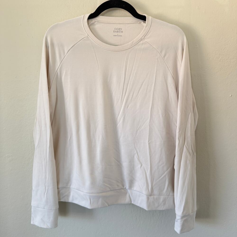 Cozy Earth Cotton crew Neck long sleeve tee
